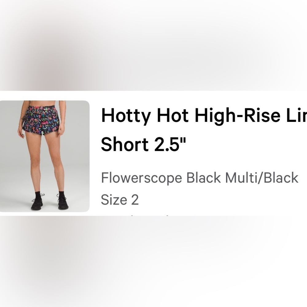 lululemon athletica hotty hot high rise 2.5”